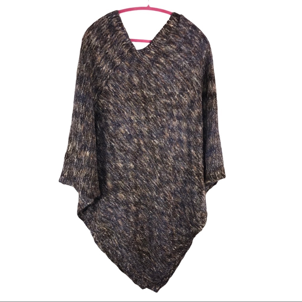 Beautiful Knit Marled Poncho - Picture 6 of 11